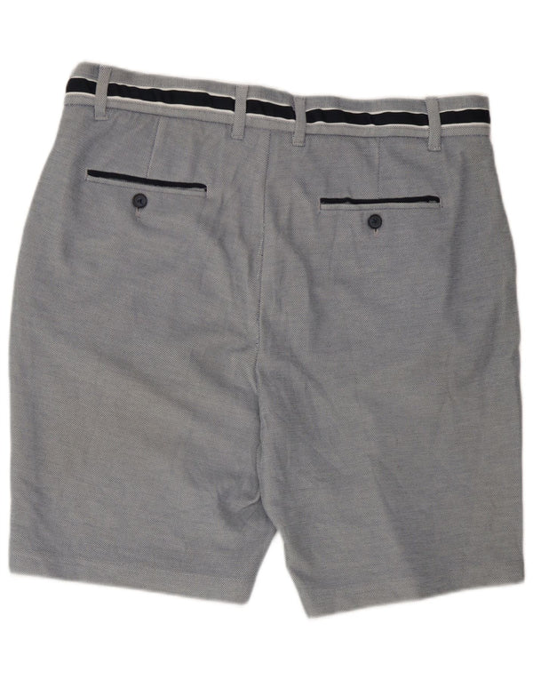 Zara Mens Chino Shorts XL W38 Blue Polyester