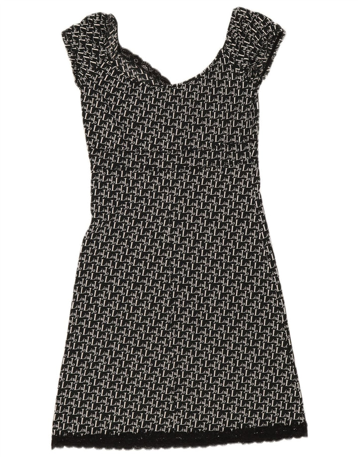 Abito a trapezio da donna Liu Jo IT 42 Poliestere geometrico nero medio
