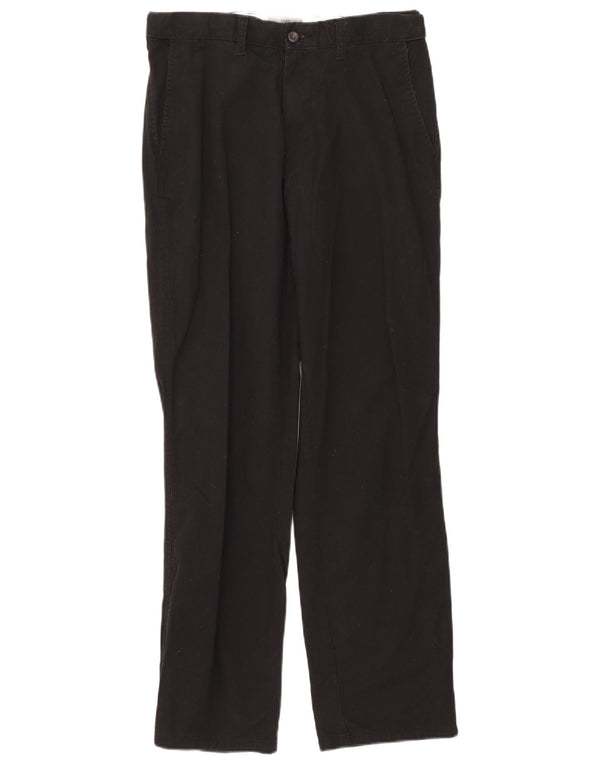 Marks & Spencer Pantaloni chino regolari da uomo W32 L31 Cotone nero