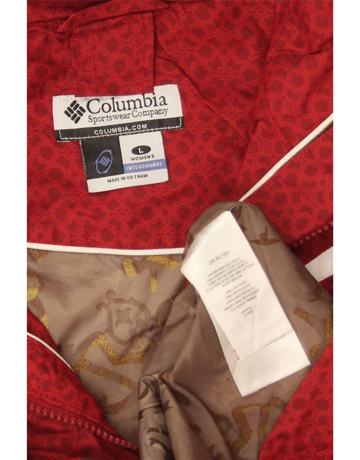 Giacca a vento con cappuccio Columbia Interchange da donna UK 16 grande rossa