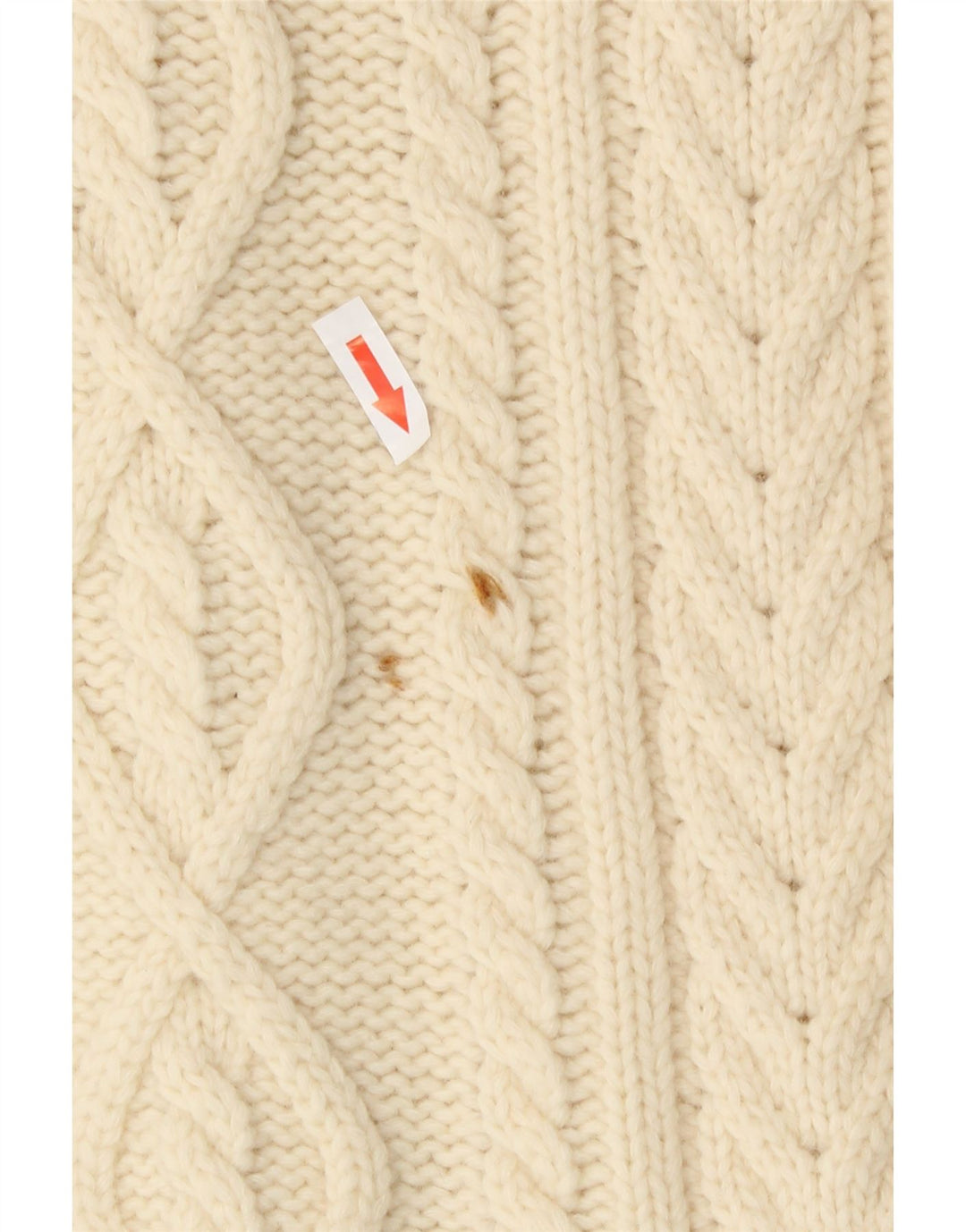 Maglione cardigan da donna vintage IT 44 lana media bianco sporco