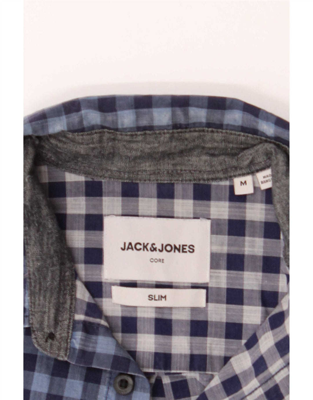 Camicia slim fit da uomo Jack & Jones a quadretti blu medio