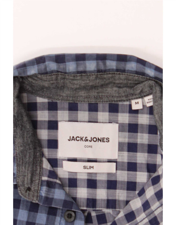 Camicia slim fit da uomo Jack & Jones a quadretti blu medio
