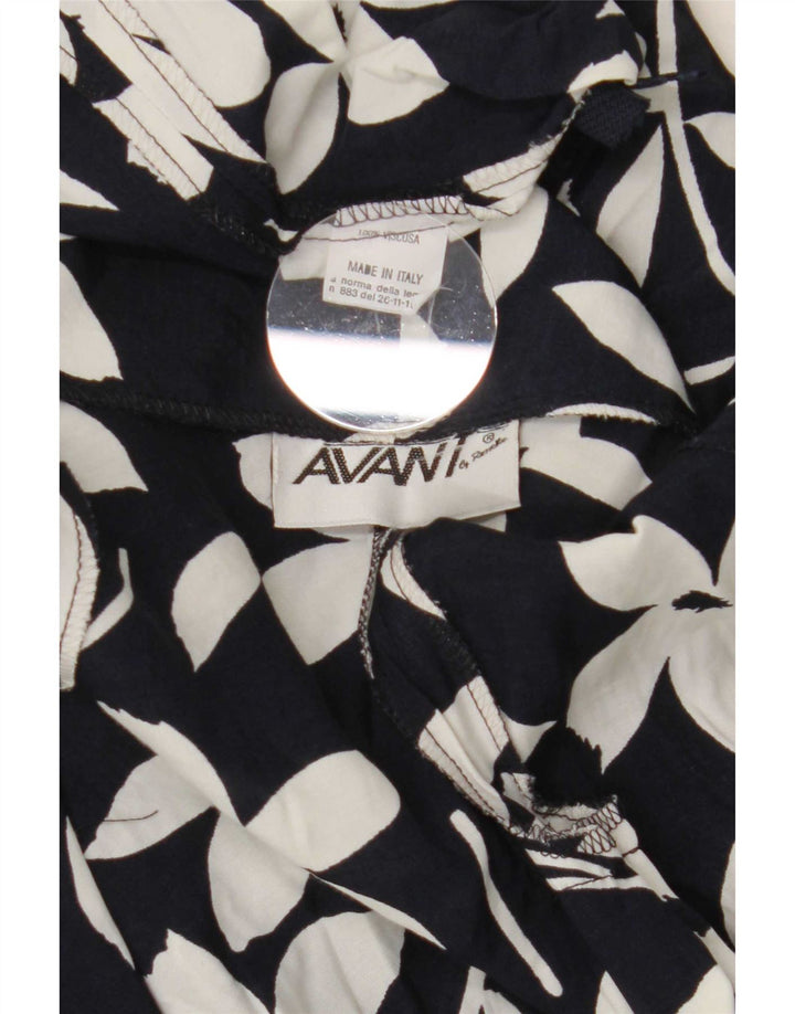 Minigonna da donna Avant W28 viscosa floreale nera media