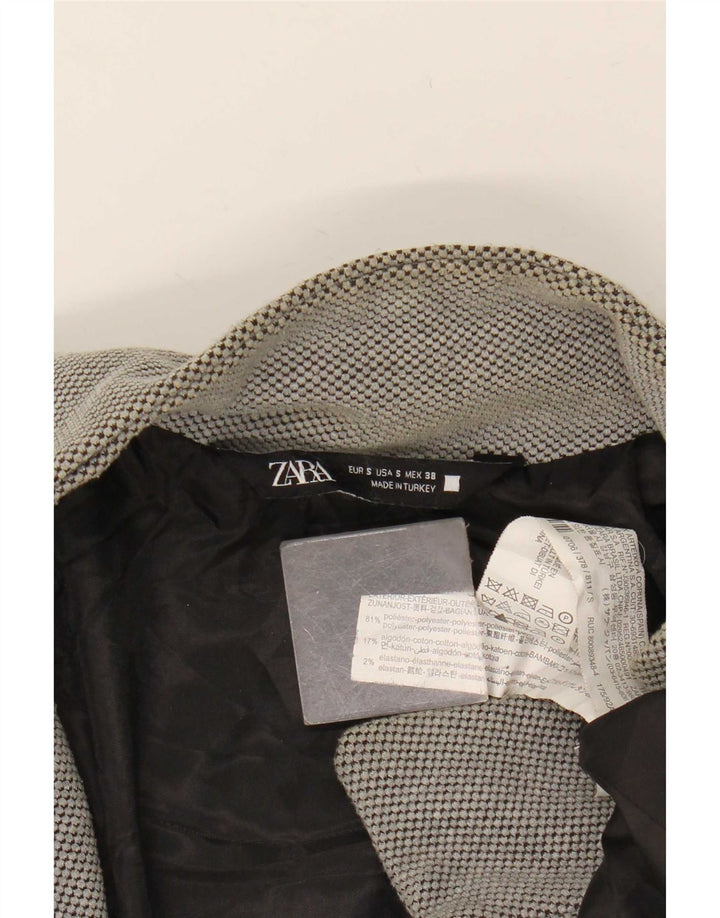 Cappotto aperto da uomo Zara UK 36 piccolo poliestere grigio