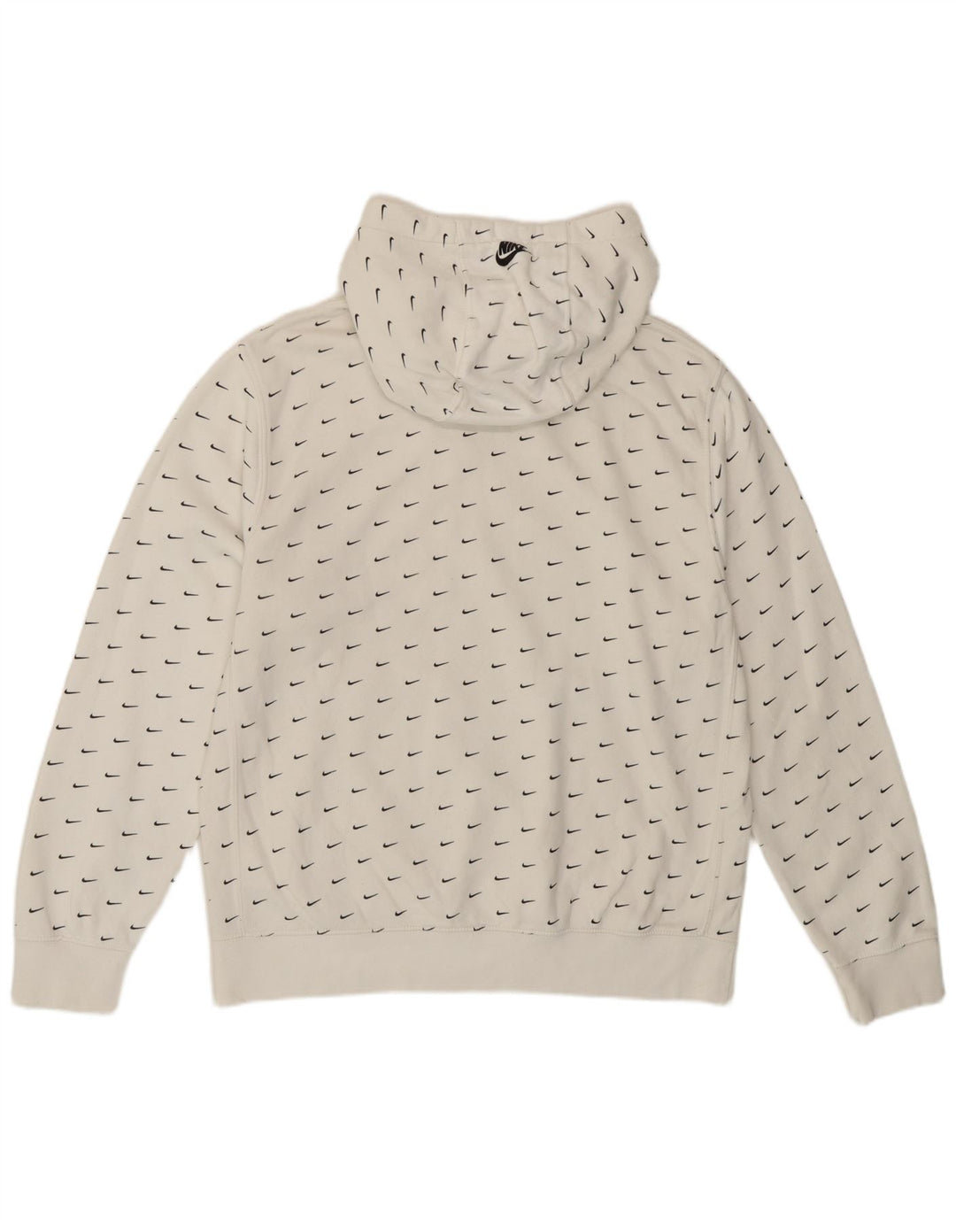 Felpa con cappuccio grafica Nike da uomo in cotone bianco medio