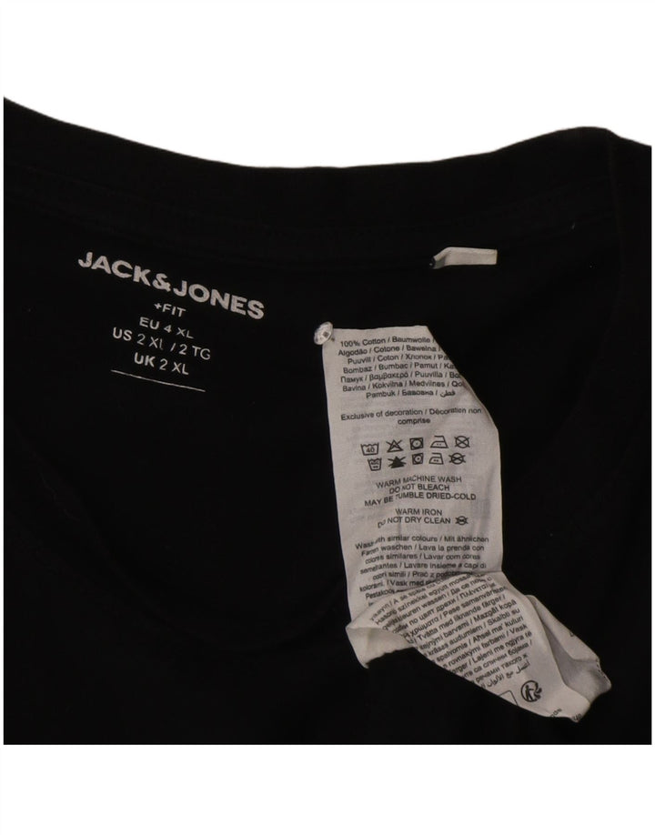 T-shirt grafica da uomo Jack & Jones Top 2XL cotone nero