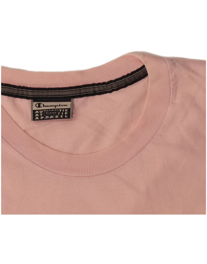 T-shirt da uomo Champion Top XL in cotone rosa