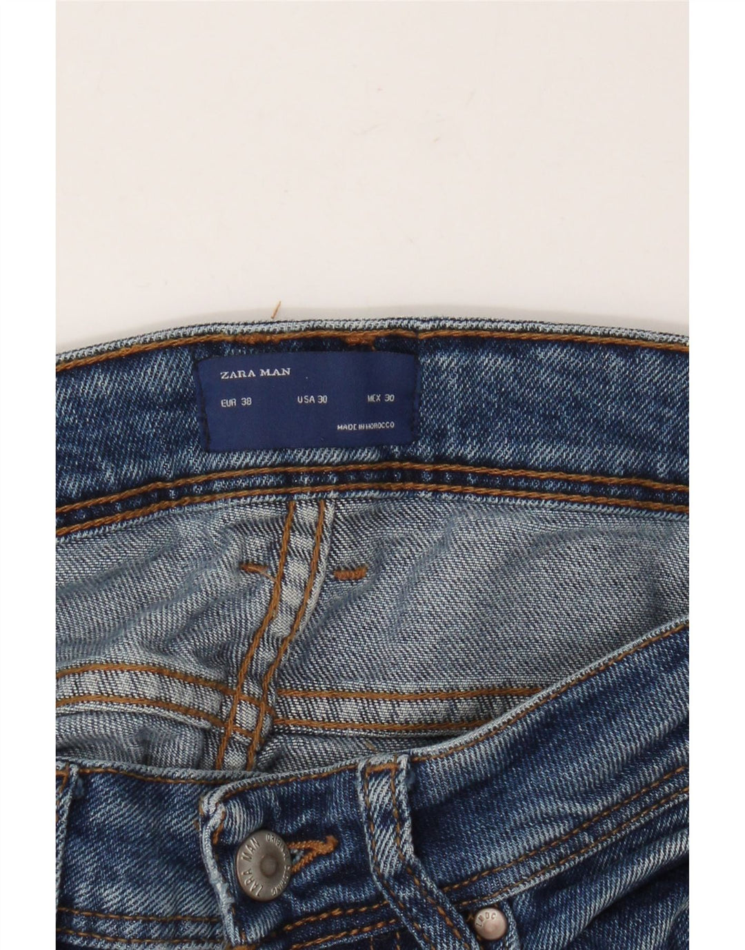 Jeans skinny da uomo Zara EU 38 Small W30 L29 Blu