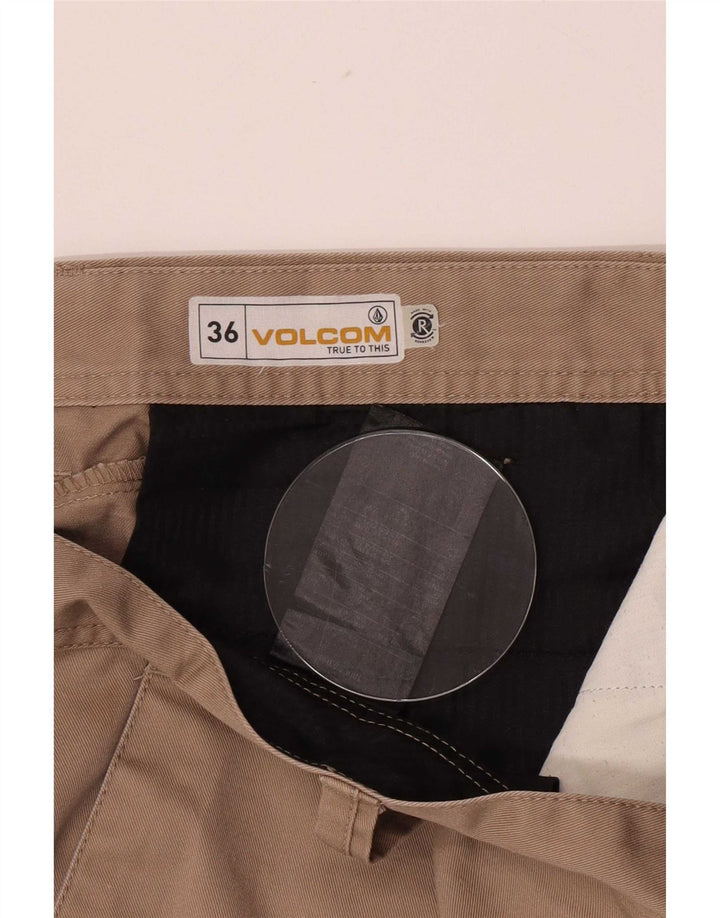 Pantaloncini chino da uomo Volcom grandi W36 poliestere beige