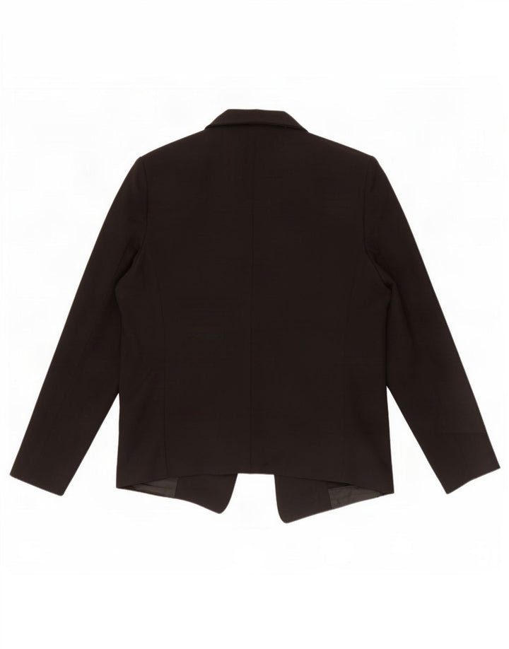 Giacca blazer aperta da donna Topshop UK 14 grande poliestere nero
