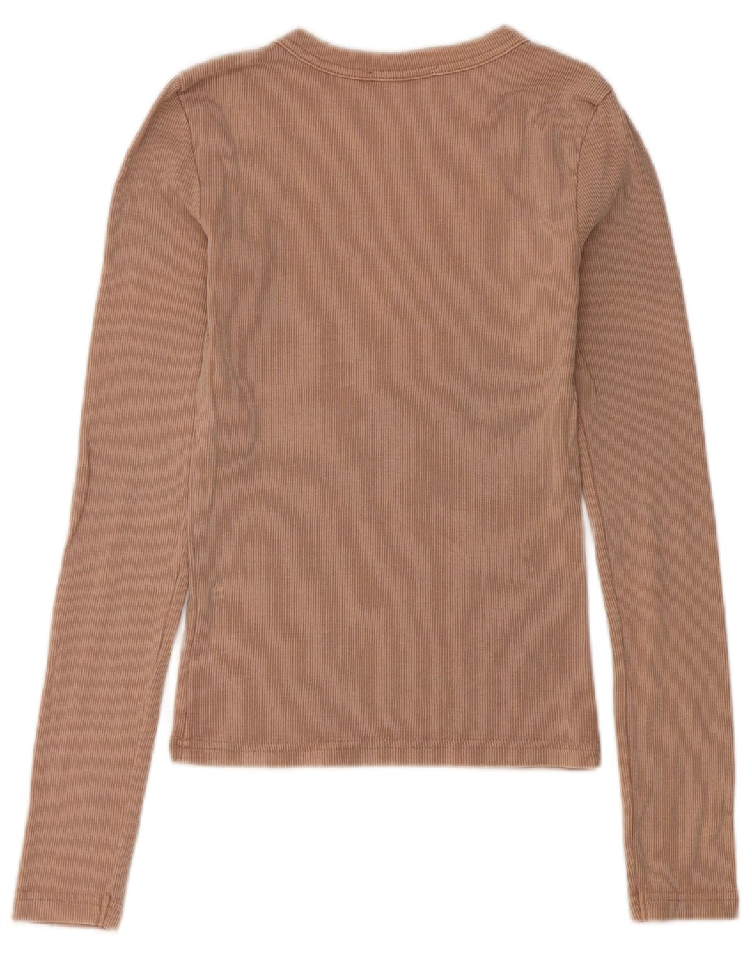 Top Zara da donna a maniche lunghe UK 8 Small in cotone beige
