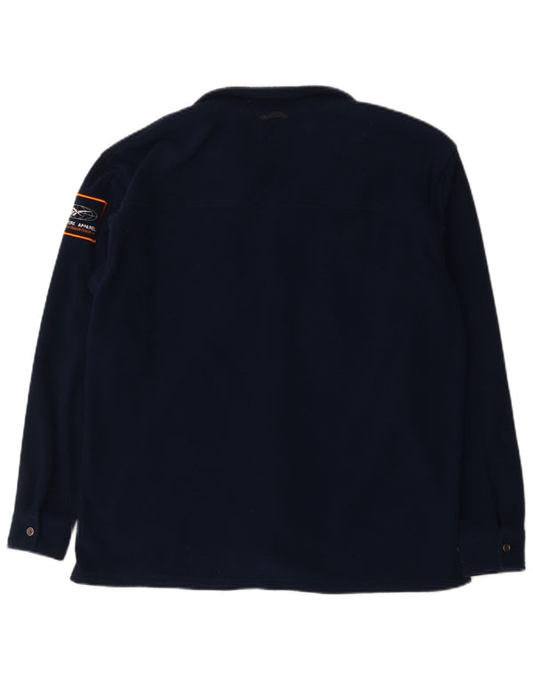 Camicia in pile da uomo Reebok Large in poliestere blu navy