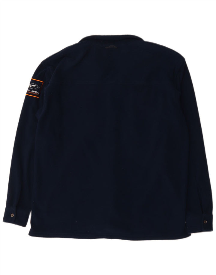 Camicia in pile da uomo Reebok Large in poliestere blu navy