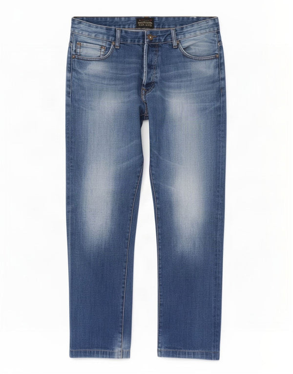 Jeans dritti da uomo Zara EU 46 XL W36 L30 Blu