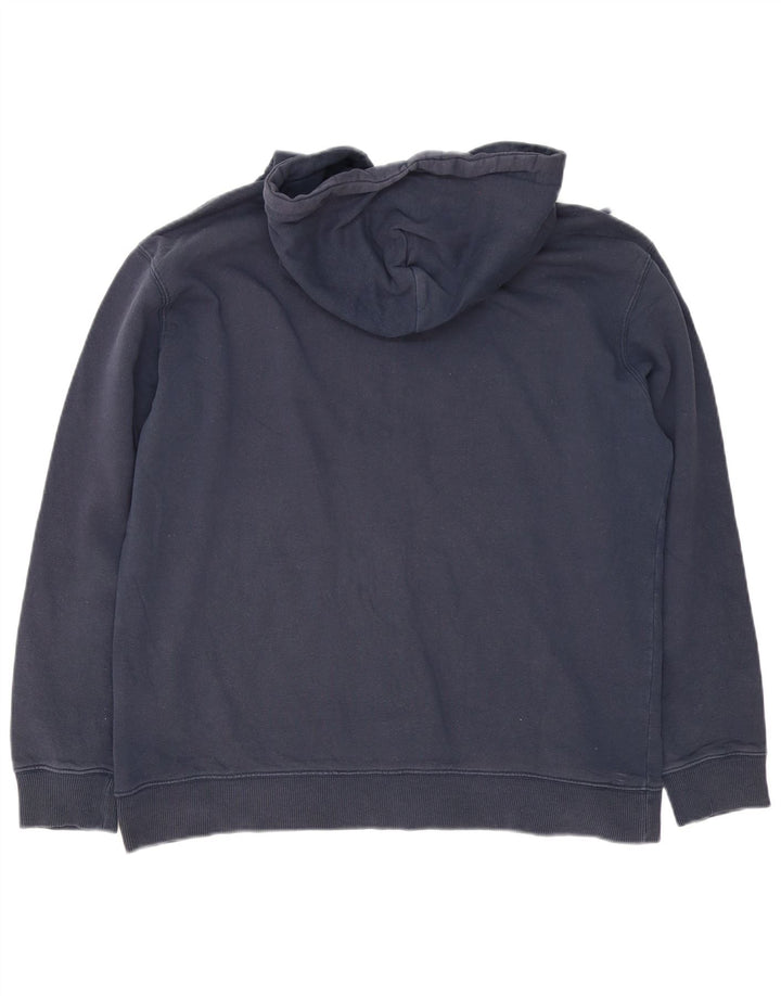 Maglione con cappuccio e zip da uomo Lee grande in cotone blu navy