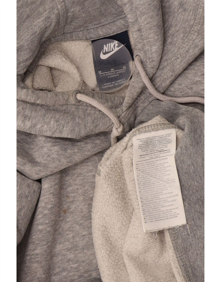 Felpa con cappuccio da uomo Nike in cotone grigio medio