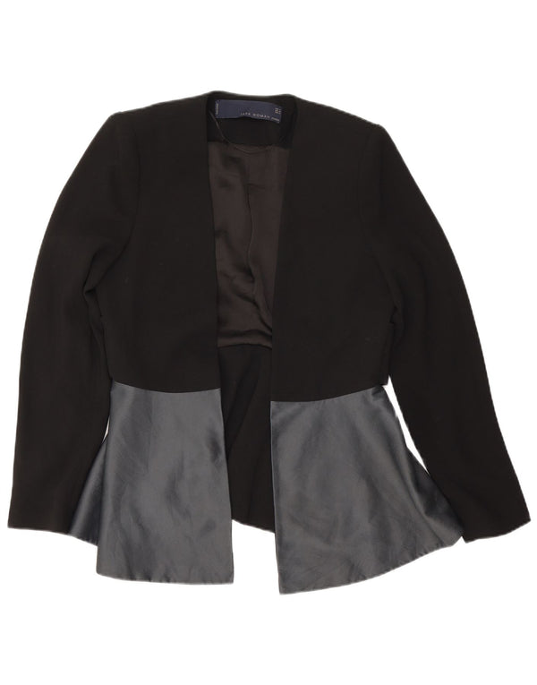 Giacca blazer aperta da donna Zara UK 14 poliestere color block medio nero