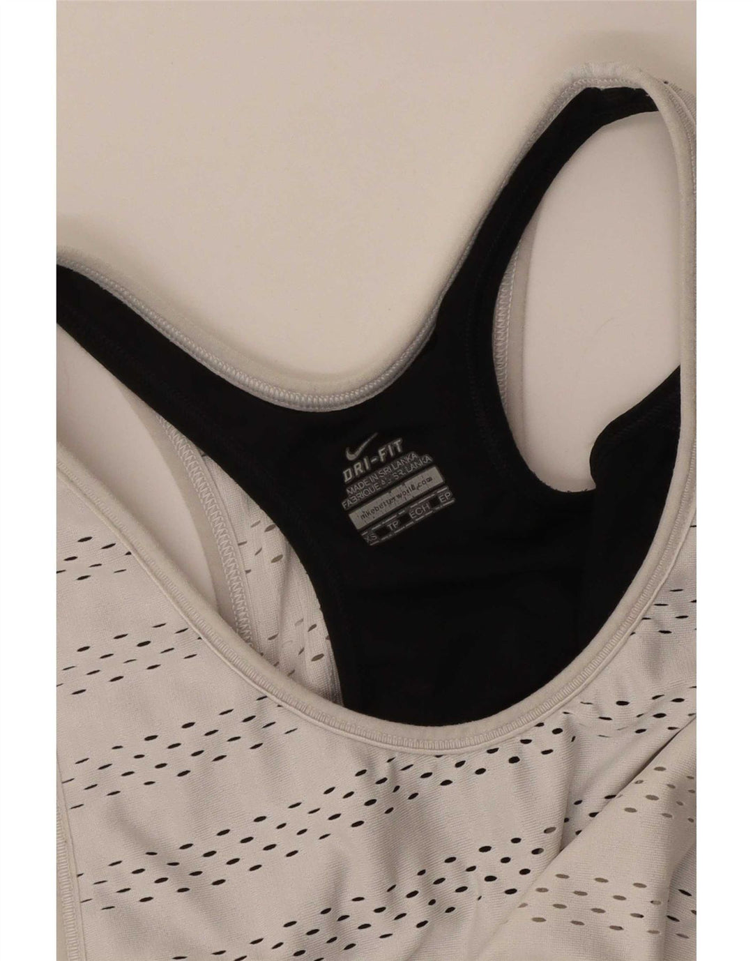 Canotta Nike Dri Fit da donna UK 6 XS bianca