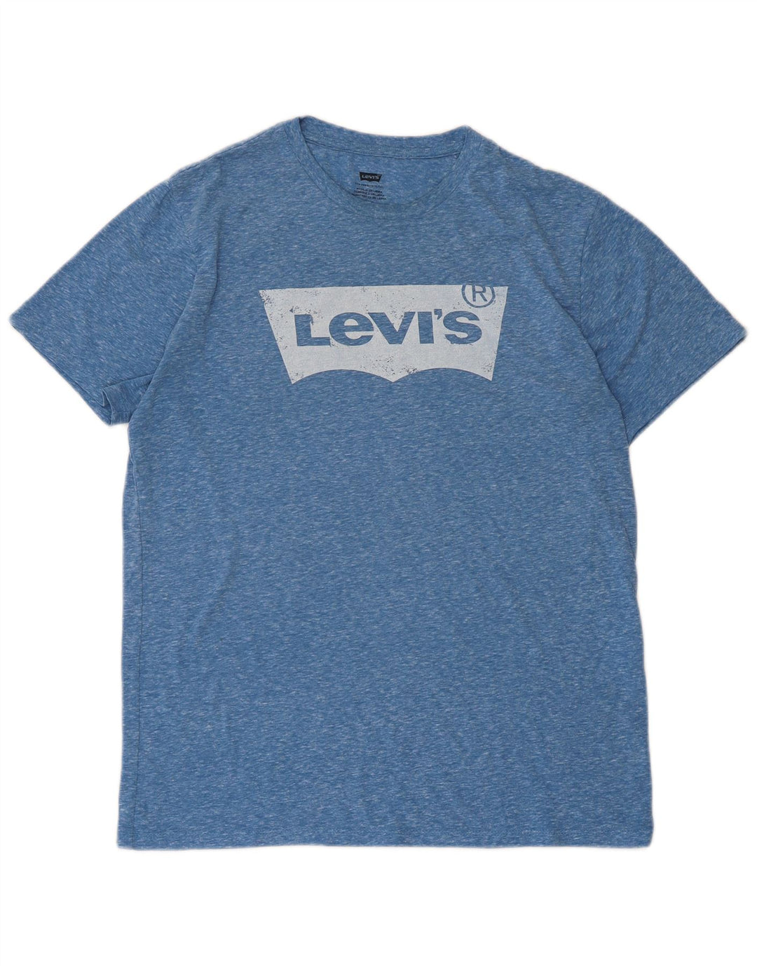 T-shirt grafica da uomo Levi's Top blu medio chiazzato
