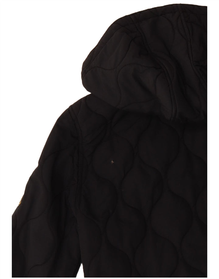 Giacca imbottita con cappuccio da uomo LYLE & SCOTT UK 40 grande cotone nero