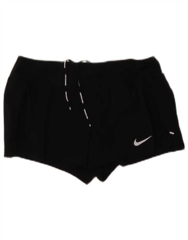 Pantaloncini sportivi NIKE Dri Fit da donna UK 14 medio nero poliestere