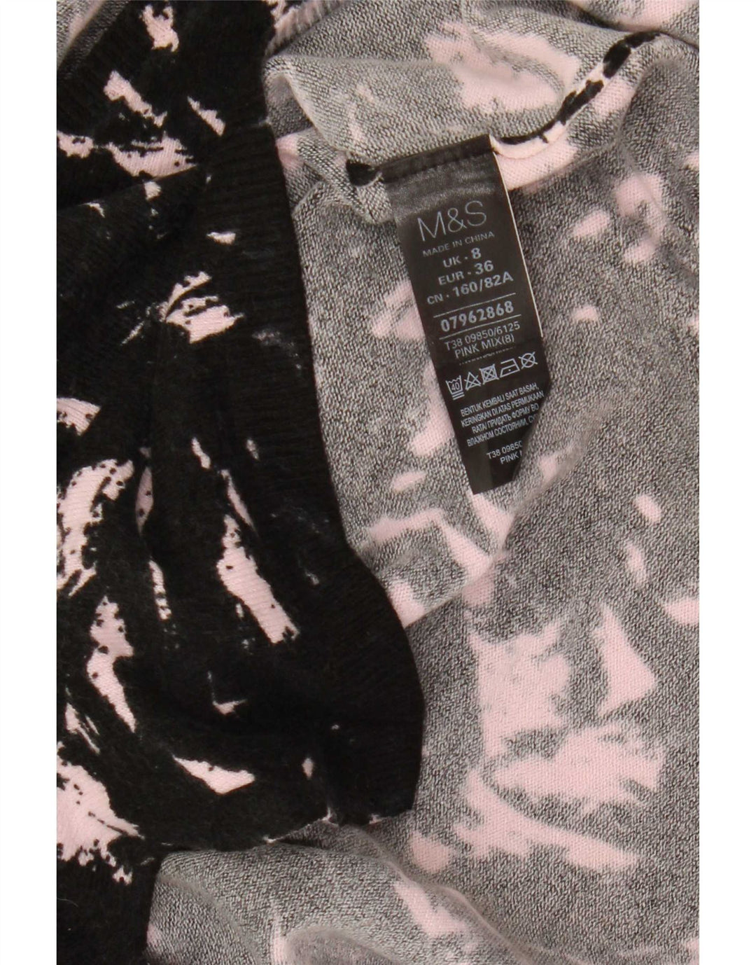 Maglione maglione con scollo a V da donna Marks & Spencer UK 8 piccolo nero
