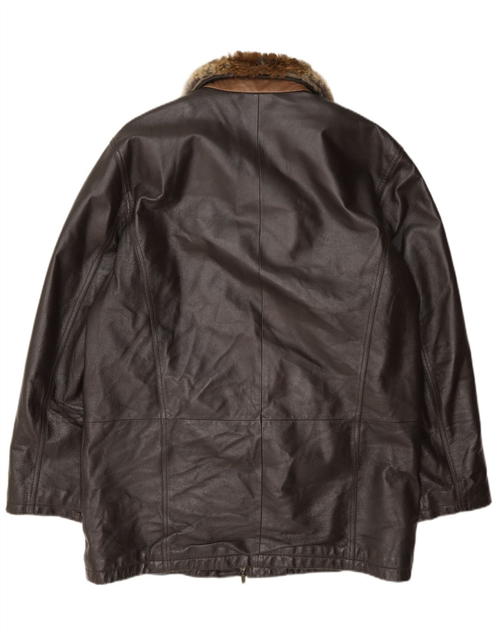 Giacca in pelle da uomo Magione Zugaroni IT 52 XL Marrone