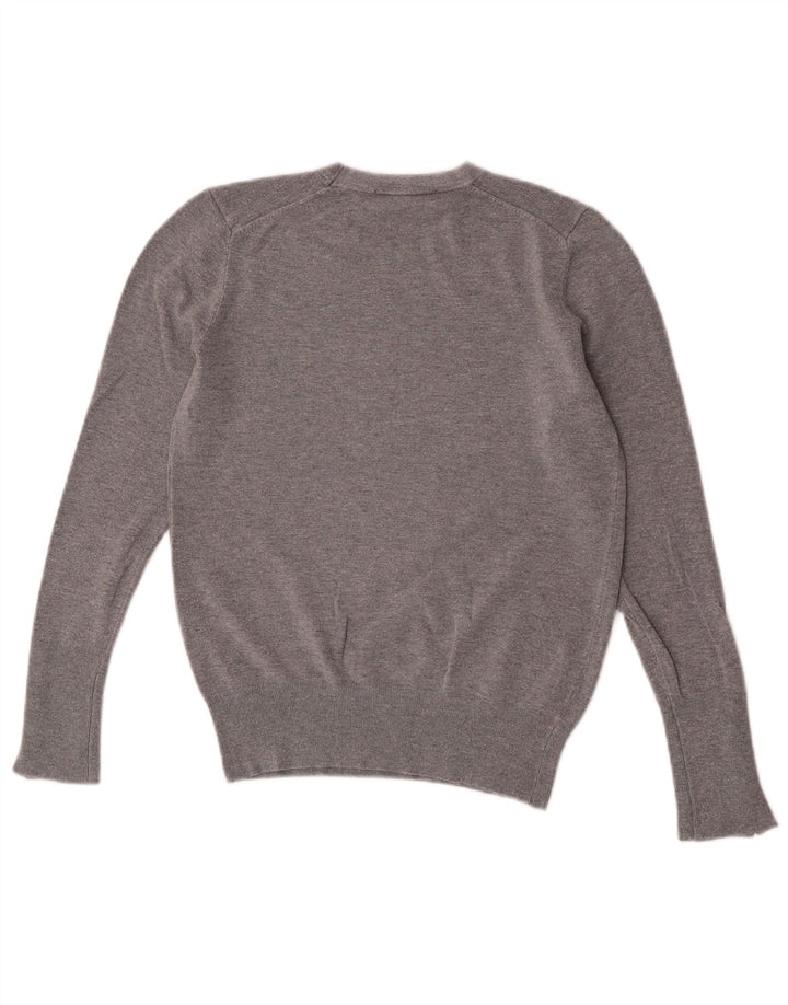 Maglione maglione girocollo da donna Zara UK 12 Grigio medio