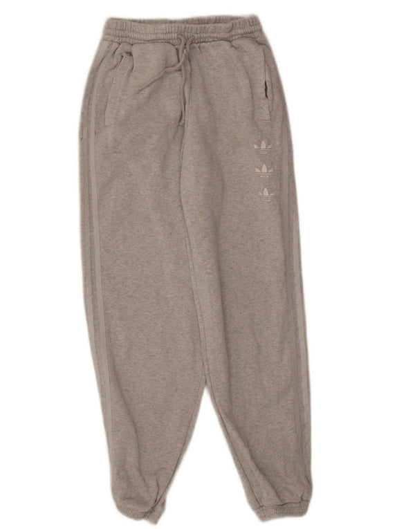 Pantaloni da tuta con grafica Adidas da donna Joggers UK 8 Small Grey Flecked