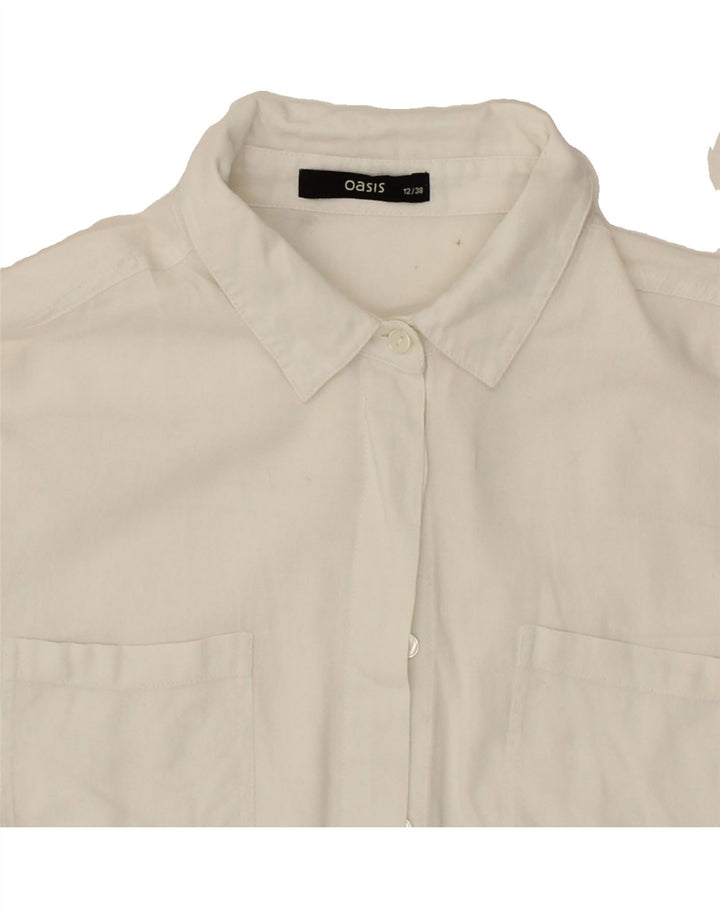OASIS Womens Shirt UK 12 Medium White Cotton Vintage Oasis and Second-Hand Oasis from Messina Hembry 