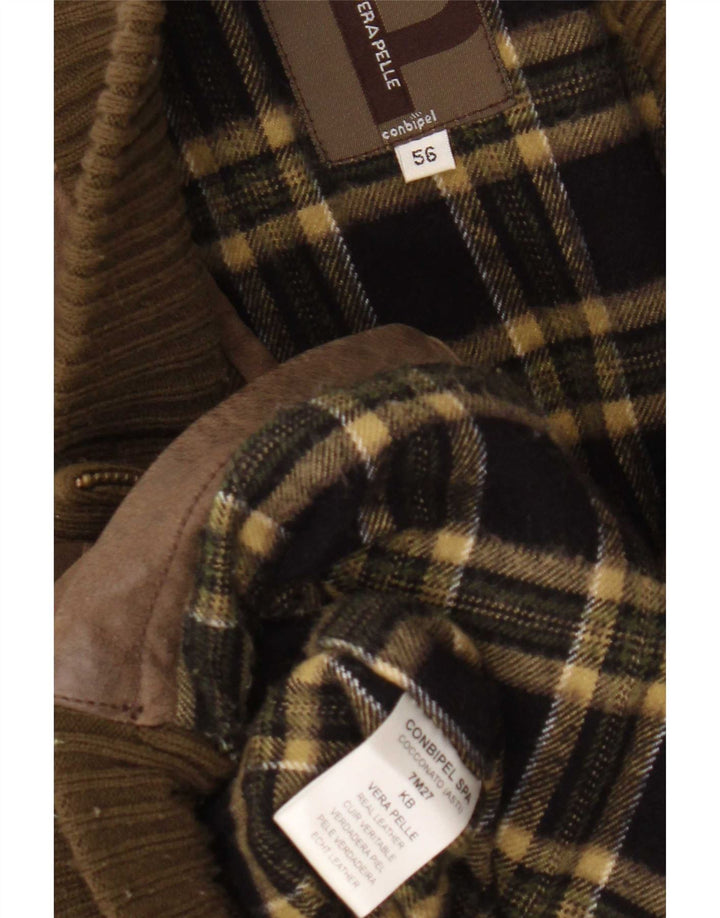 Giacca in Pelle Uomo Conbipel IT 56 2XL Marrone