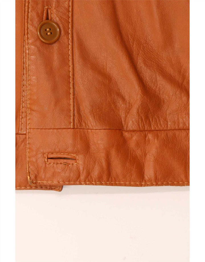 Giacca in pelle vintage da uomo UK 38 Marrone medio