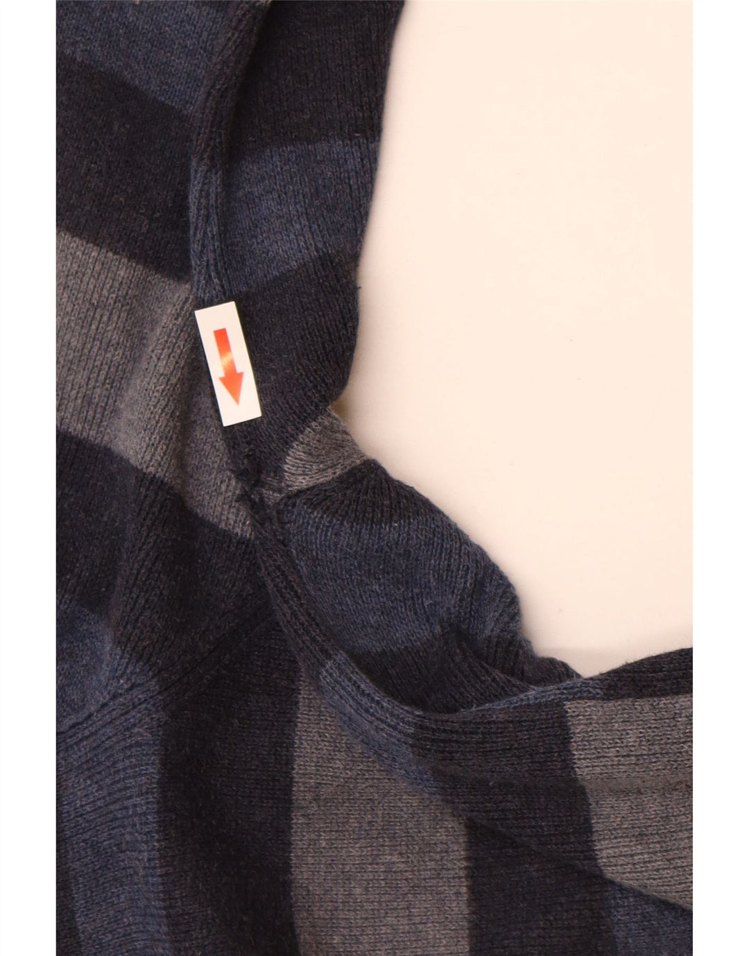 Maglione maglione girocollo da uomo Marks & Spencer a righe blu navy medio