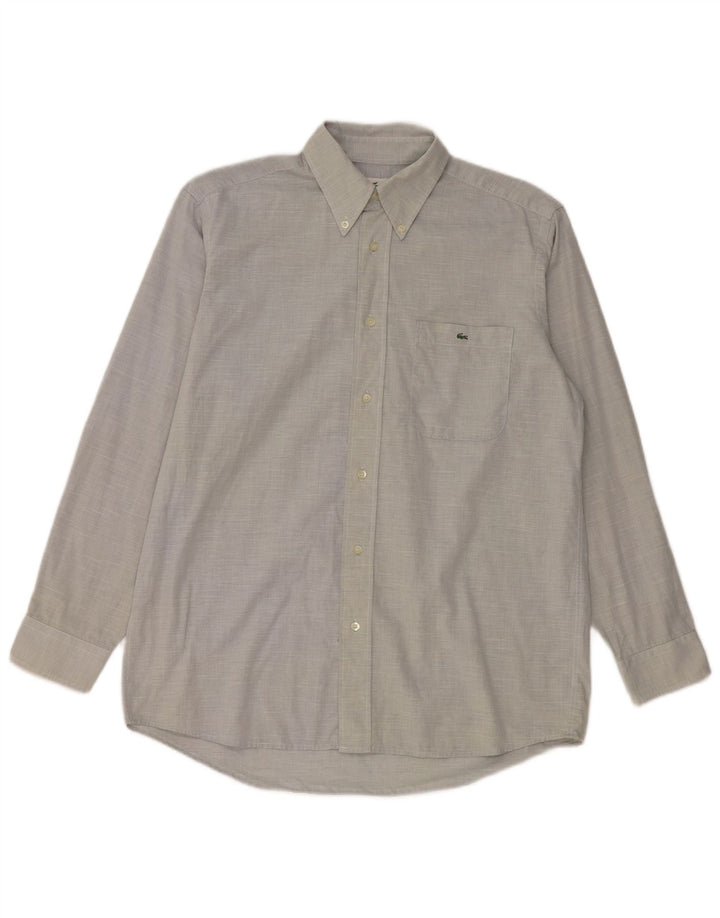 Camicia da uomo Lacoste taglia 39 cotone grigio medio