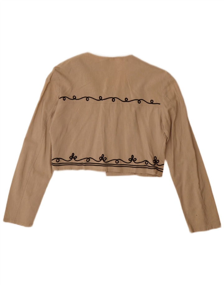 Giacca Bolero Crop da donna Laura Biagiotti UK 12 Beige medio