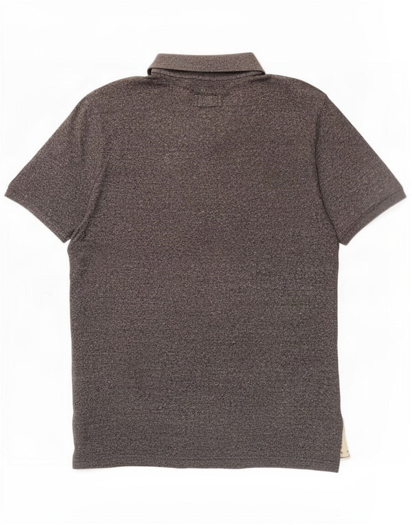 Polo da uomo Fat Face Large in cotone chiazzato grigio