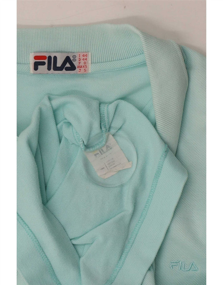 Polo da uomo Fila XS in cotone turchese
