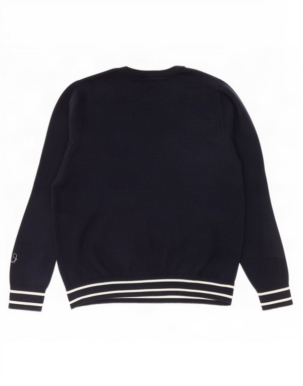Farah Womens Modern Fit Crew Neck Jumper Sweater UK 16 Large Navy Blue
