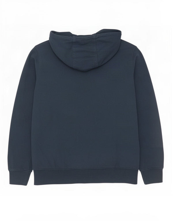 John Lewis Womens Zip Hoodie Sweater UK 16 Large Navy Blue Cotton