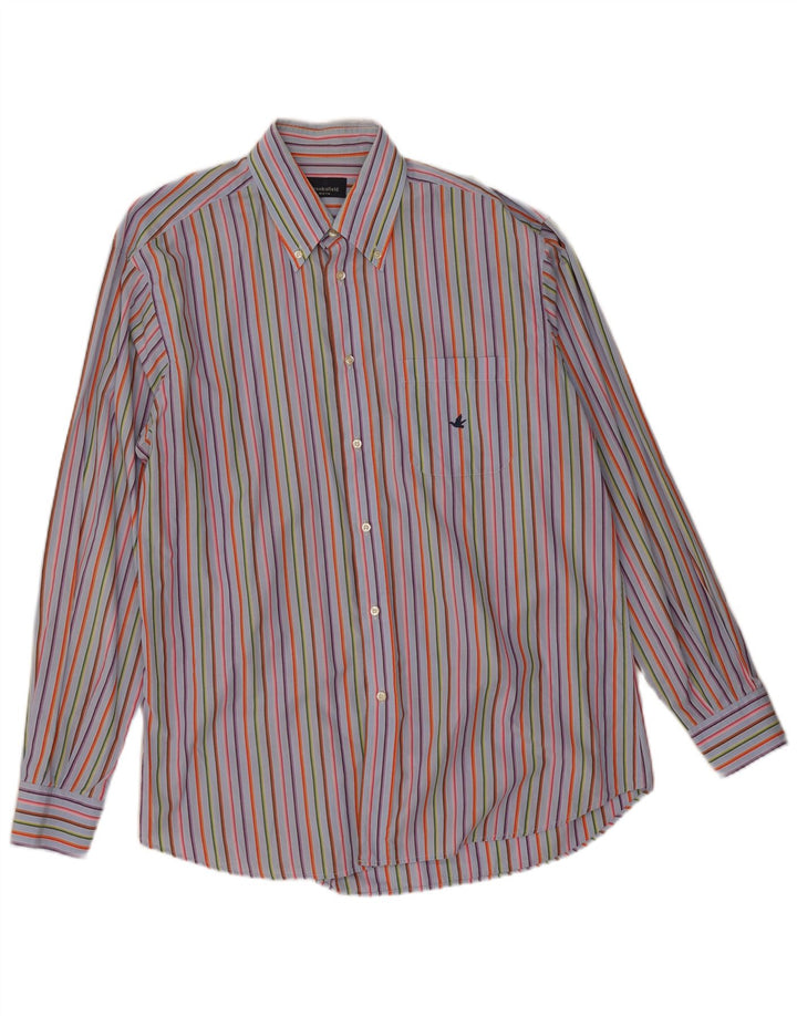 Camicia da uomo Brooksfield taglia 43 grande cotone a righe multicolore
