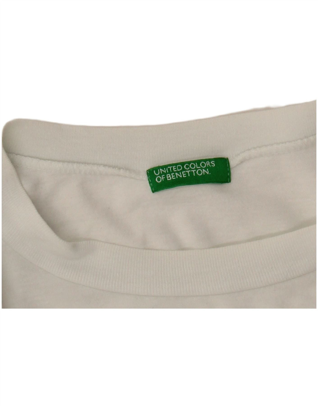 T-shirt grafica da uomo Benetton Top bianco medio