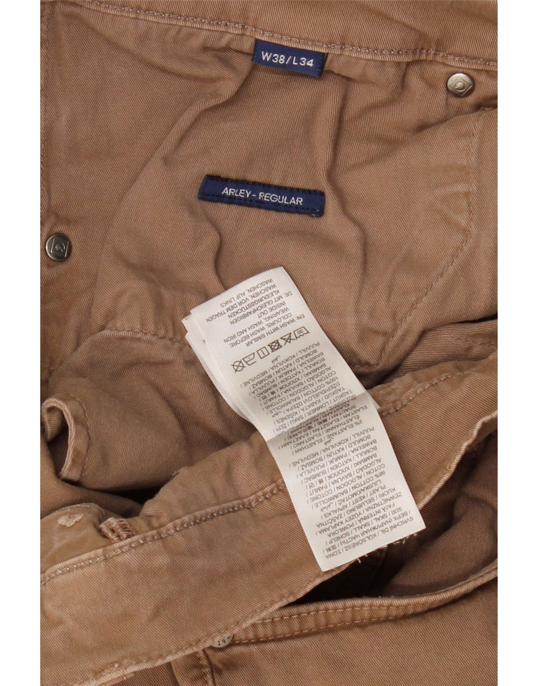 Pantaloni casual da uomo vestibilità regolare GANT W38 L34 cotone marrone