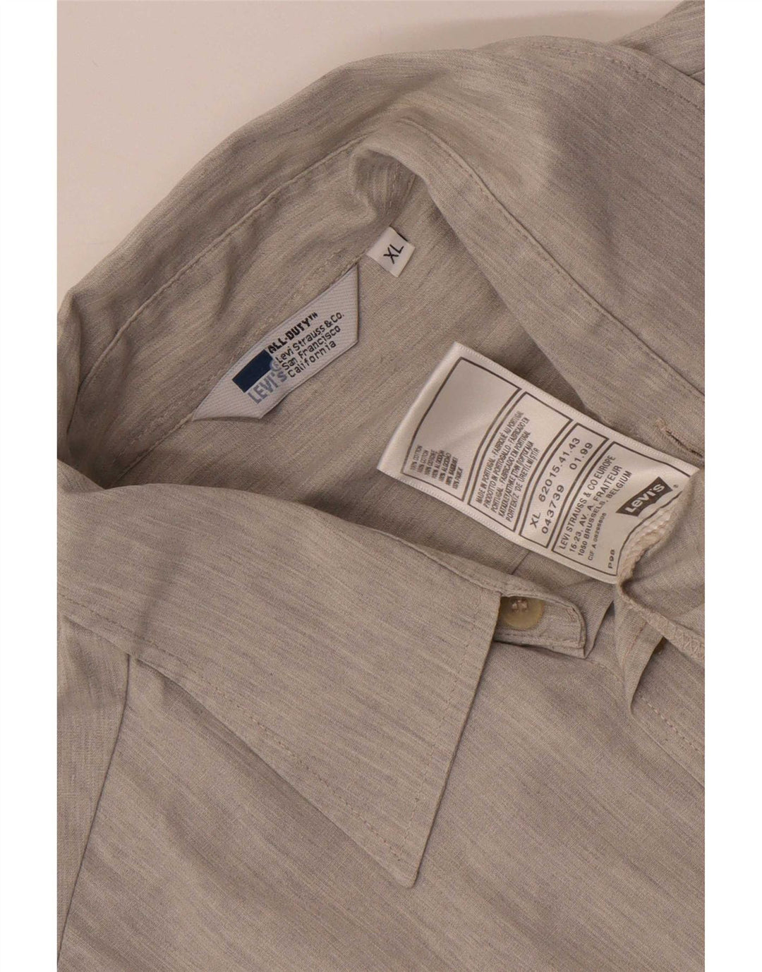 Camicia a maniche corte da uomo Levi's XL in cotone grigio