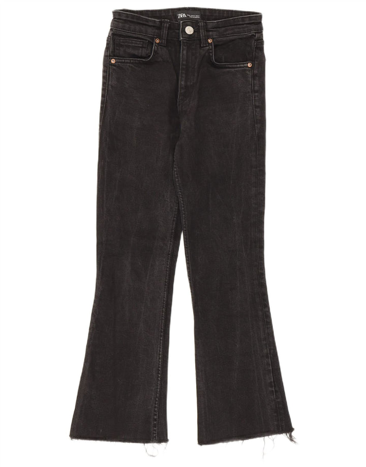 Jeans svasati da donna Zara EU 36 XS W26 L26 cotone nero