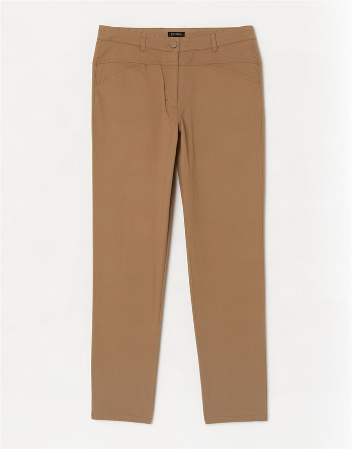 Pantaloni chino dritti da donna Escada EU 40 medio W30 L28 cotone beige