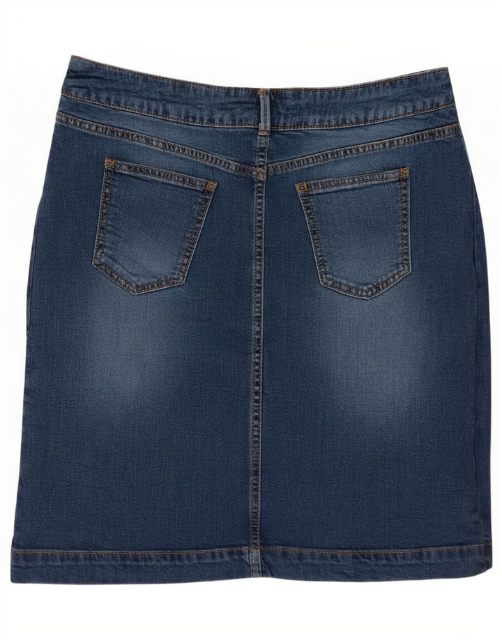 Gonna in denim da donna White Stuff US 12 Medium W32 Cotone blu
