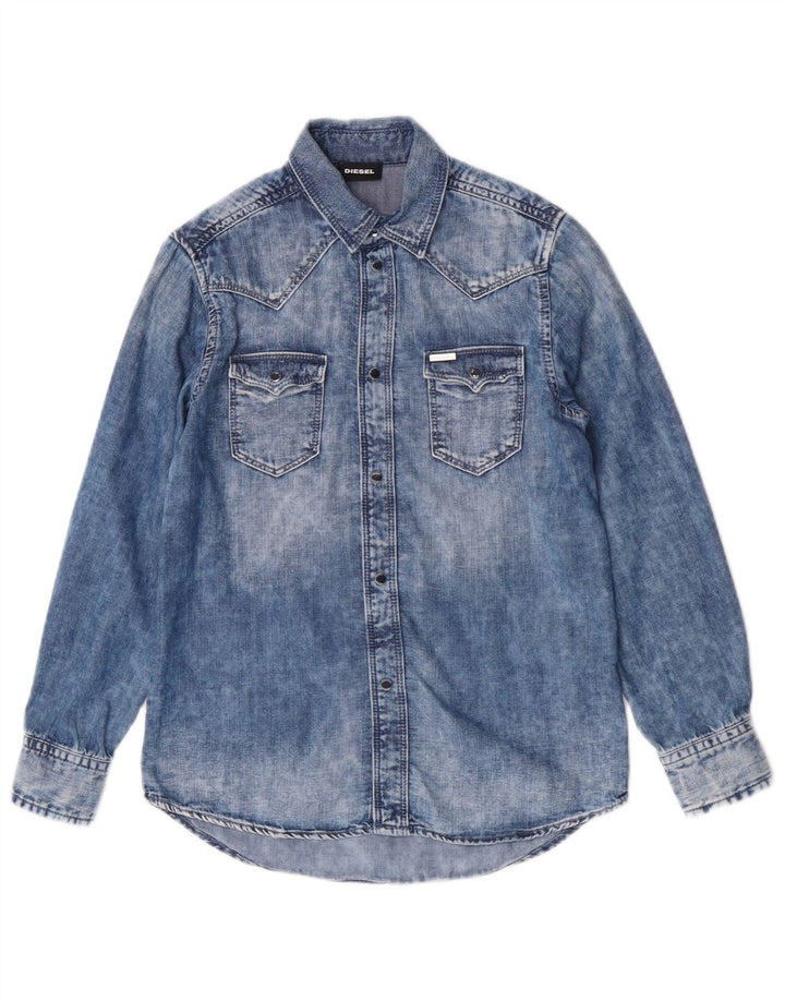 Camicia Denim Bambino Diesel 9-10 Anni Cotone Blu