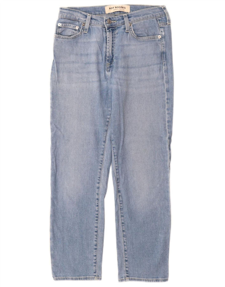 Jeans cropped da donna ROY ROGERS W29 L25 cotone blu