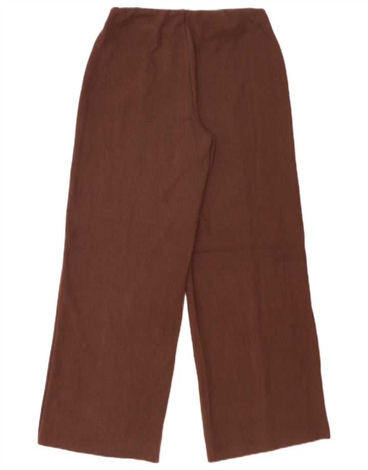 Pantaloni da tuta in maglia da donna Zara UK 14 Poliestere marrone medio